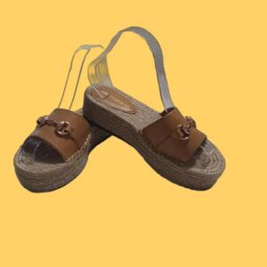 Shoe Republic LA Espadrilles  Women's 6.5 US Open Toed Wedge